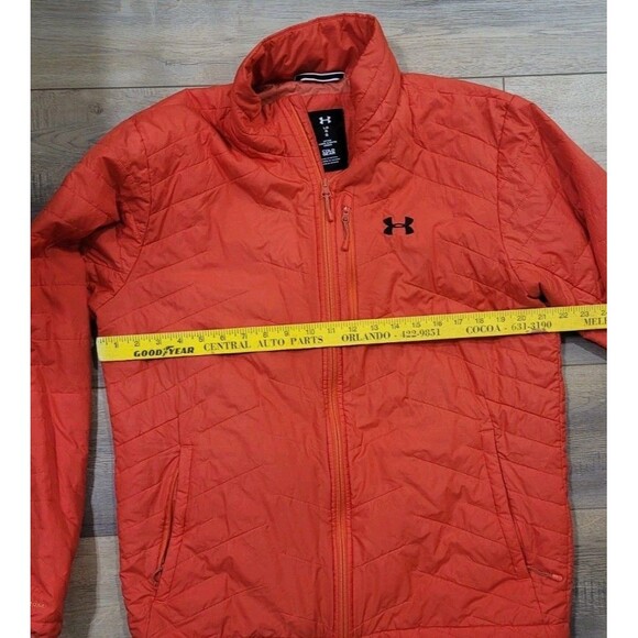 Red Under Armour Women's Puffer Jacket Fitted Size Large Cold Gear - Picture 5 of 6